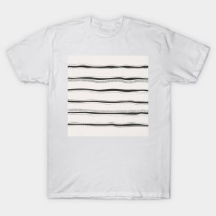 Boho Black Mountains - Minimal Geometric Shapes T-Shirt